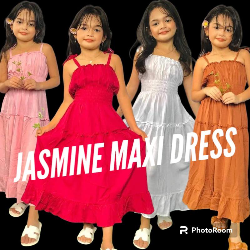 KIDS ALANGAN JASMINE MAXI DRESS FITS TO 8-12 YRS OLD PLAIN - TikTok ...