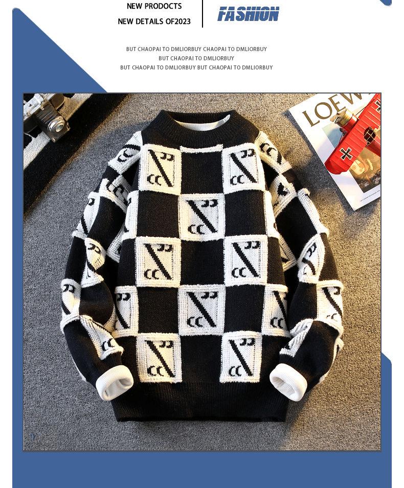 Product Introduction of Senma Group GLM Autumn and Winter New Youth Students Warm-Keeping Thick Loose Trendy Pullover Sweater Men's Coat Women 15