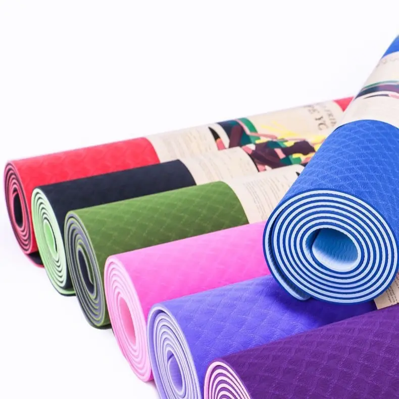 Thảm yoga 2 lớp xịn đẹp ( giao màu ngẫu nhiên ) Cao Su Tập Yoga Sport 1