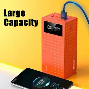 Kontainer Powerbank 60000mah Kapasitas Besar Dengan 4 USB Port 20000mah Power Bank Dengan 4 Kabels