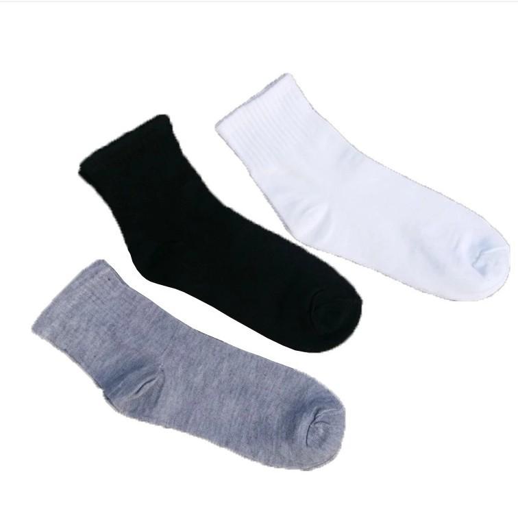 Vớ Bông Nam, Dài Giữa Bắp Chân, Màu Trơn Thích Hợp Cho Mùa Thu Và Mùa Đông, Thoáng Khí, Phong Cách Thể Thao Thường Ngày Vớ Chạy Bộ 5
