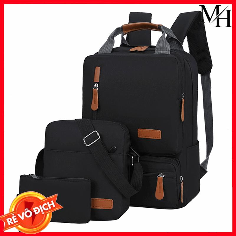 [KÈM TÚI ĐEO CHÉO+TÚI VÍ] Balo học sinh, sinh viên, nhân viên công sở Unisex Thời Trang Và Balo Nam Nữ Có Nhiều Ngăn, Balo Laptop, Balo máy tính có cổng sạc usb