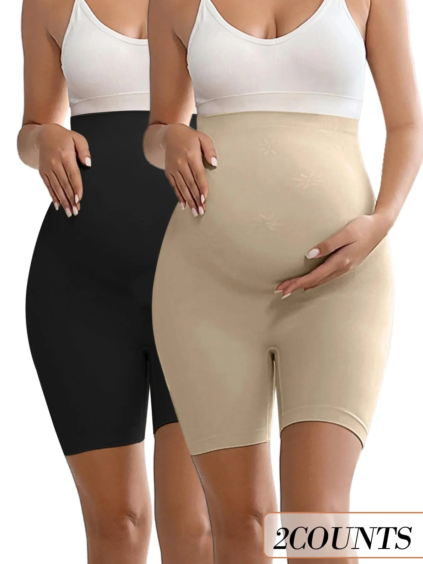 Maternity High Waist Tummy Control Shapewear Shorts, Seamless Pregnancy Support Underwear for Women, Maternity Clothing for All Seasons
