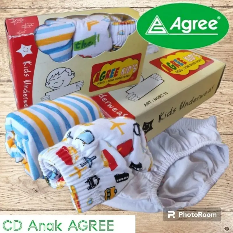 AGREE CD-NGS-C15 Set 3Pcs | CD Anak Cowok Agree 3 Motif | Celana Dalam Anak Laki-laki Bahan Katun | CD Anak Cowok Usia 1 s/d 9 Thn | Pakaian Dalam Anak | GUDANG DALEMAN Fashion 4