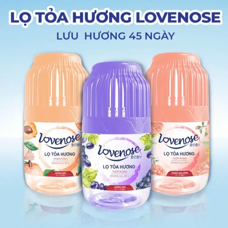 Lọ toả hương LoveNose 180ml làm thơm phòng thế hệ mới , khử mùi hôi, hương thơm dễ chịu tới 45 ngày Dầu Thơm Phòng Dầu Thơm Nước Hoa