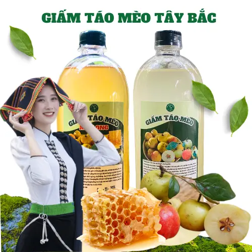 Giấm táo mèo, Dấm táo lên men tự nhiên