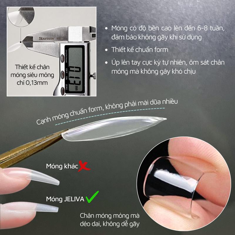 Móng úp tay Jeliva hộp 500 móng 3