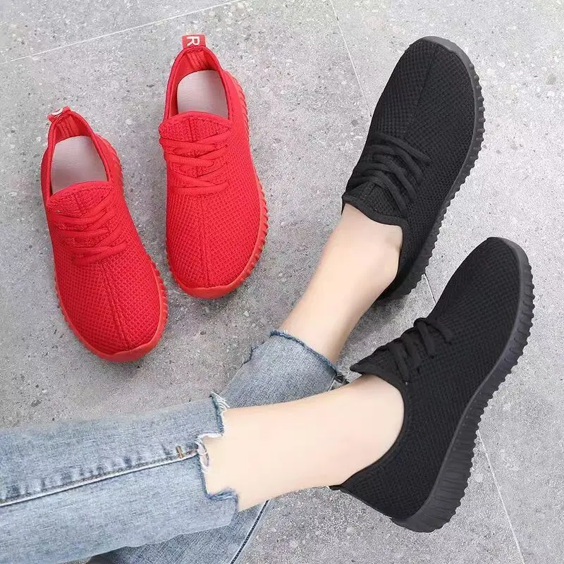 Giày Vải Bắc Kinh, Cỡ Nữ, Giày Đế Bằng Mùa Lò Xo, Đế Mềm, Giày Đi Làm, Chống Trượt Và Thoáng Khí, Làm Bằng Lưới, Thích Hợp Cho Mùa Hè, Mẹ, Năm 2025