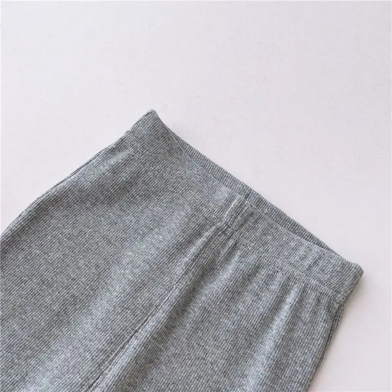 Quần ống loe cho bé gái, dễ phối đồ, thích hợp cho mùa xuân và mùa thu, quần legging tua rua, mỏng, có thể mặc ngoài trời, quần co giãn cho trẻ em 6
