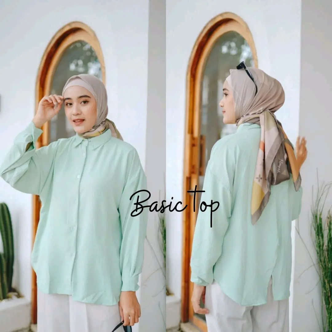 BASIC TOP CRINKLE / KEMEJA POLOS WANITA