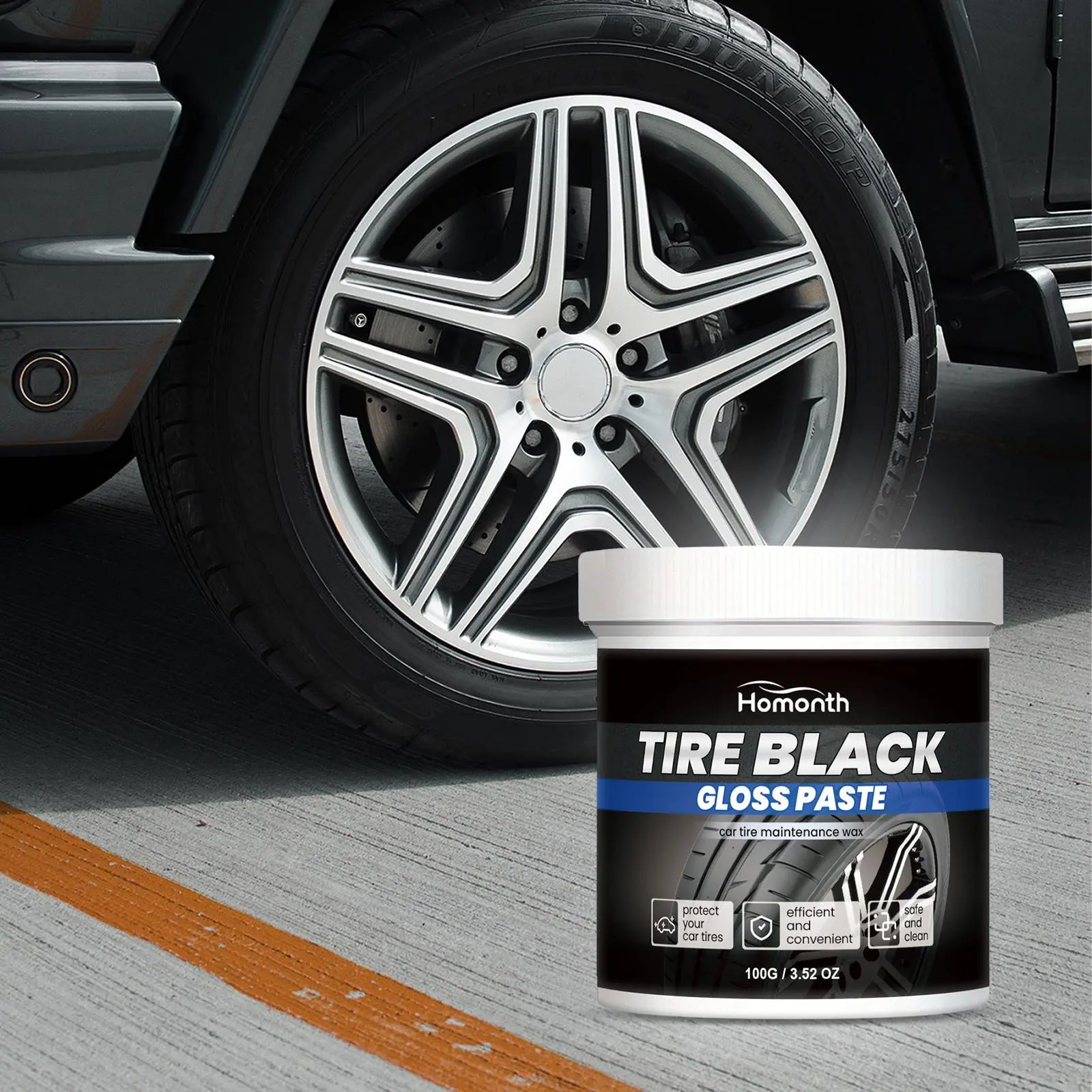 Car Tire Care Paste, Long Lasting Tire Gloss Paste, Professional Car Tire Cleaning & Care Product, Household Cleaning Supplies