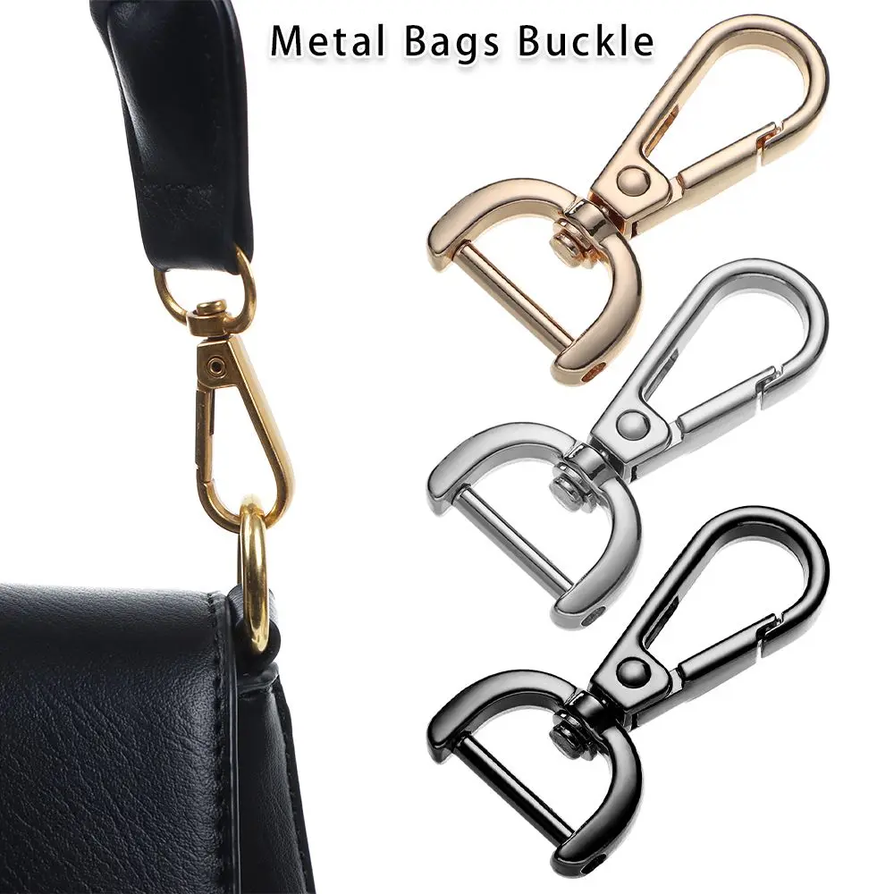 Leather Craft Belt Handle Split Ring DIY KeyChain Collar Carabiner Snap Bags Strap Buckles Lobster Clasp Screw Buckle Detachable Snap Hook