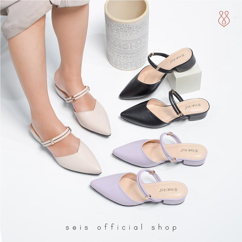 SEIS Joy Mules Wanita Heels 3 cm  Sendal 2