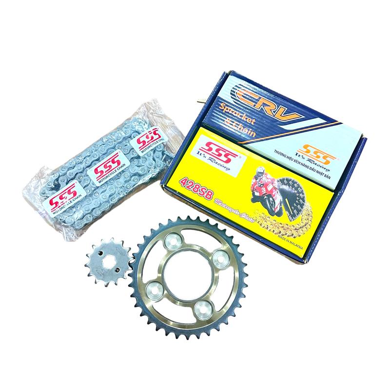 Nhông Sên Dĩa CRV Xe Dream Wave Sirius Future (Live) Phụ Tùng Bộ Nhông Xích 9 Ly Thép C45