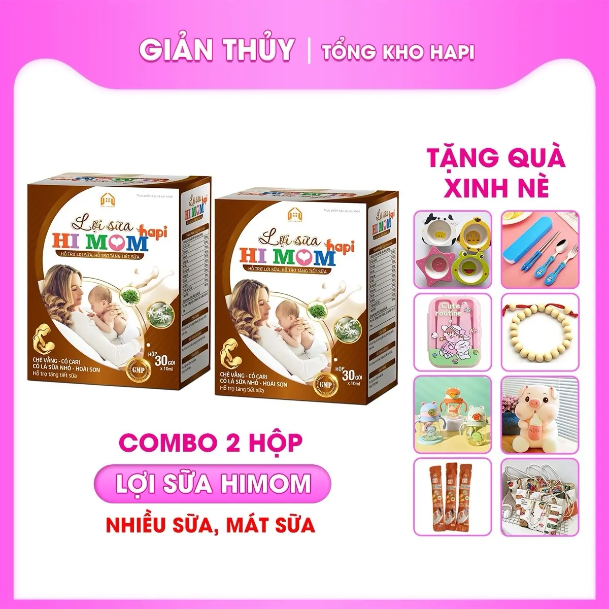 COMBO 2 HỘP LỢI SỮA HIMOM Hữu cơ Tự nhiên Vitamin