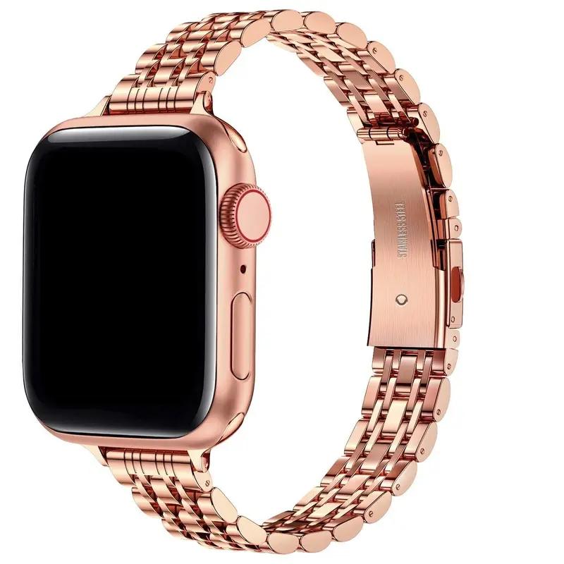 Stainless Steel Watch Band (Band Only), Fashionable Watch Band for Women, Watch Band for Apple Watch Series 9 8 7 6 5 4 3 2 1 SE 8