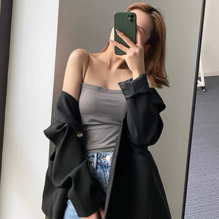 Product Introduction of Popular/Style Seamless Camisole Oil Painting/Girl 1806 Long Vest Sexy Sports Solid Color Bra One Piece Underwear Women Womenswear Tops 6