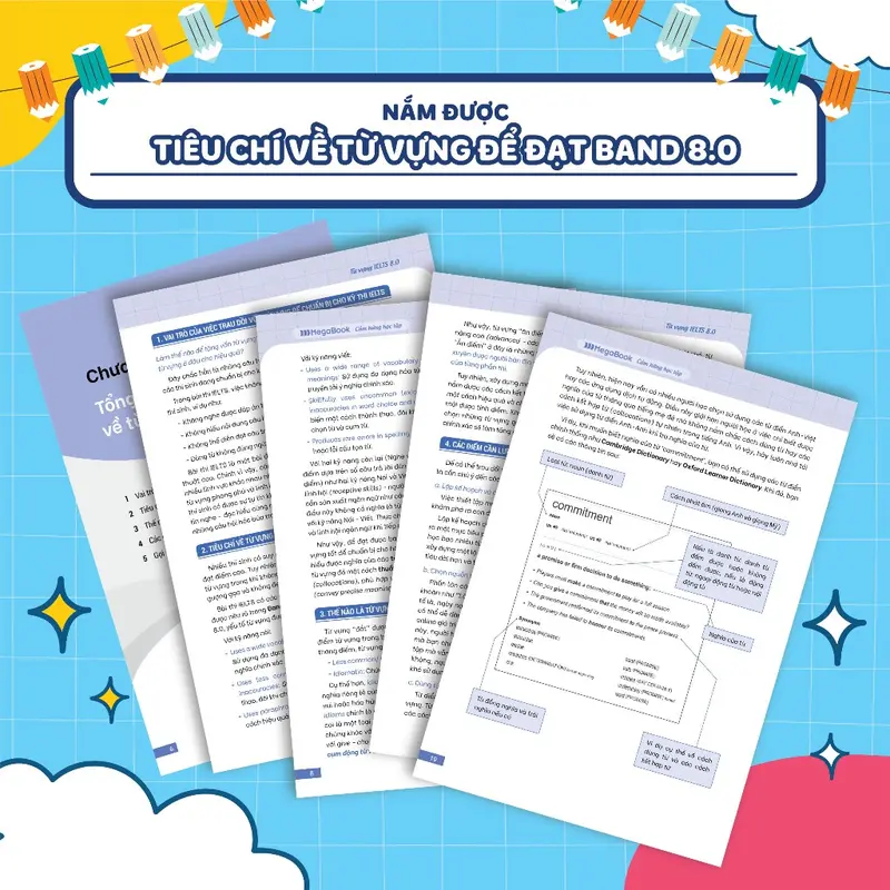 Sách Luyện Thi IELTS - Từ Vựng IELTS 8.0 - Từ Vựng Đắt Để Đạt Điểm Cao 4 Kỹ Năng - MEGA 3