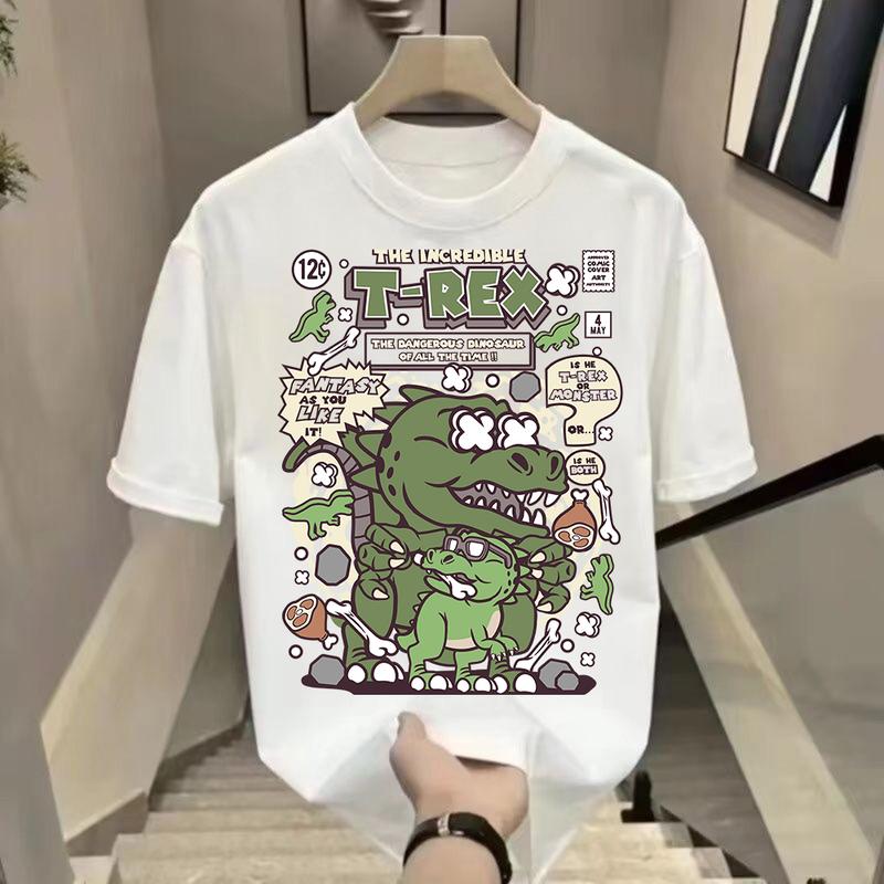 Product Introduction of Kaos Pria Lengan Pendek Motif Migrasi Dinosaurus 100% Katun 1