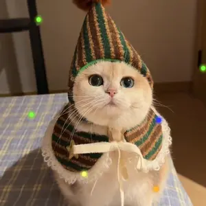 Sweater Anjing Hewan Peliharaan Gaya Kartun Imut Modern Musim Dingin & Semi – Pakaian Kucing Imut dengan Motif Hati, Pakaian Musim Dingin Hangat untuk Kucing & Anjing