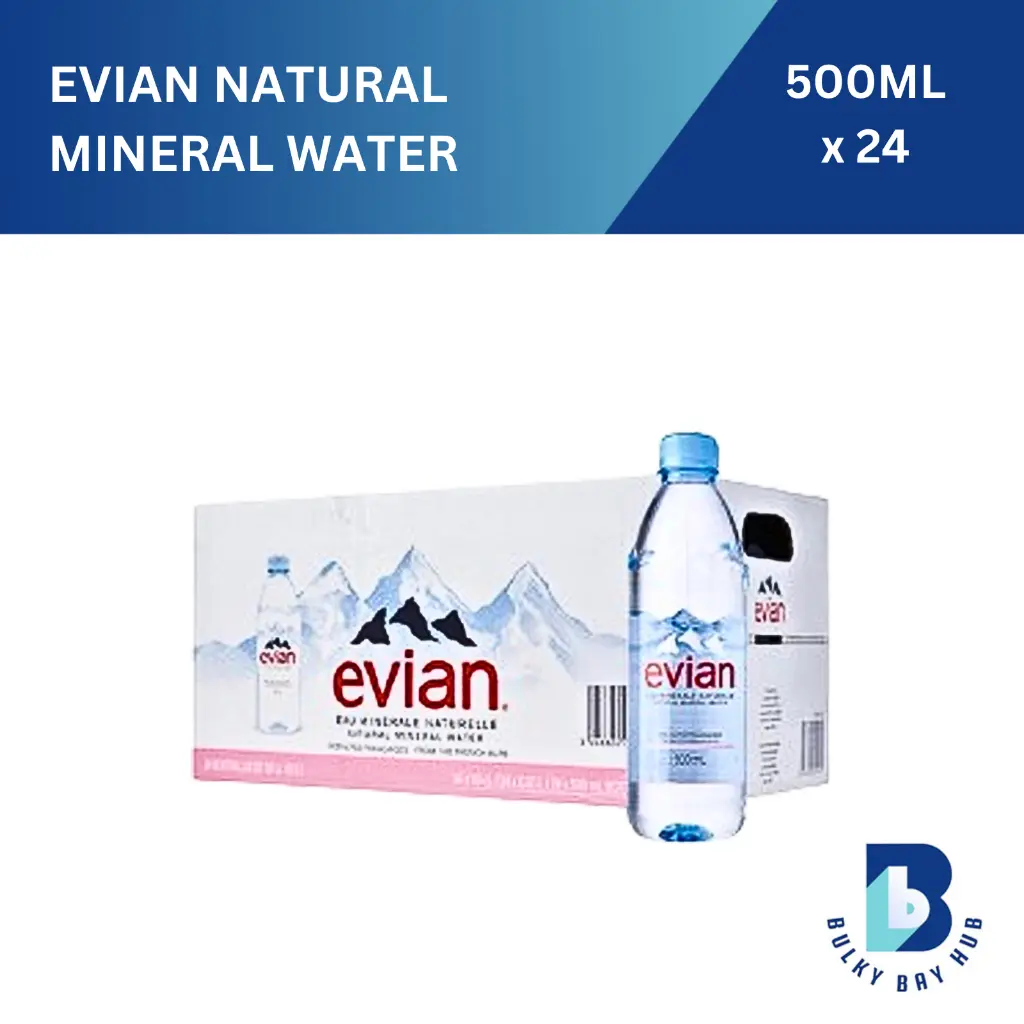 [Carton Deal] Evian Natural Mineral Water 500ml Bundle of 24