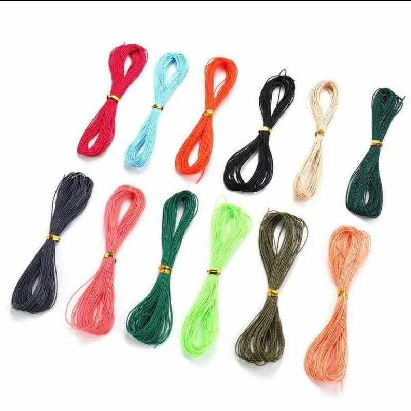 Dây vải cotton sáp, dùng làm dây xỏ hạt tự làm vòng tay, ốp lưng điện thoại, làm phụ kiện trang sức dụng  cụ móc khóa charm đá  xỏ