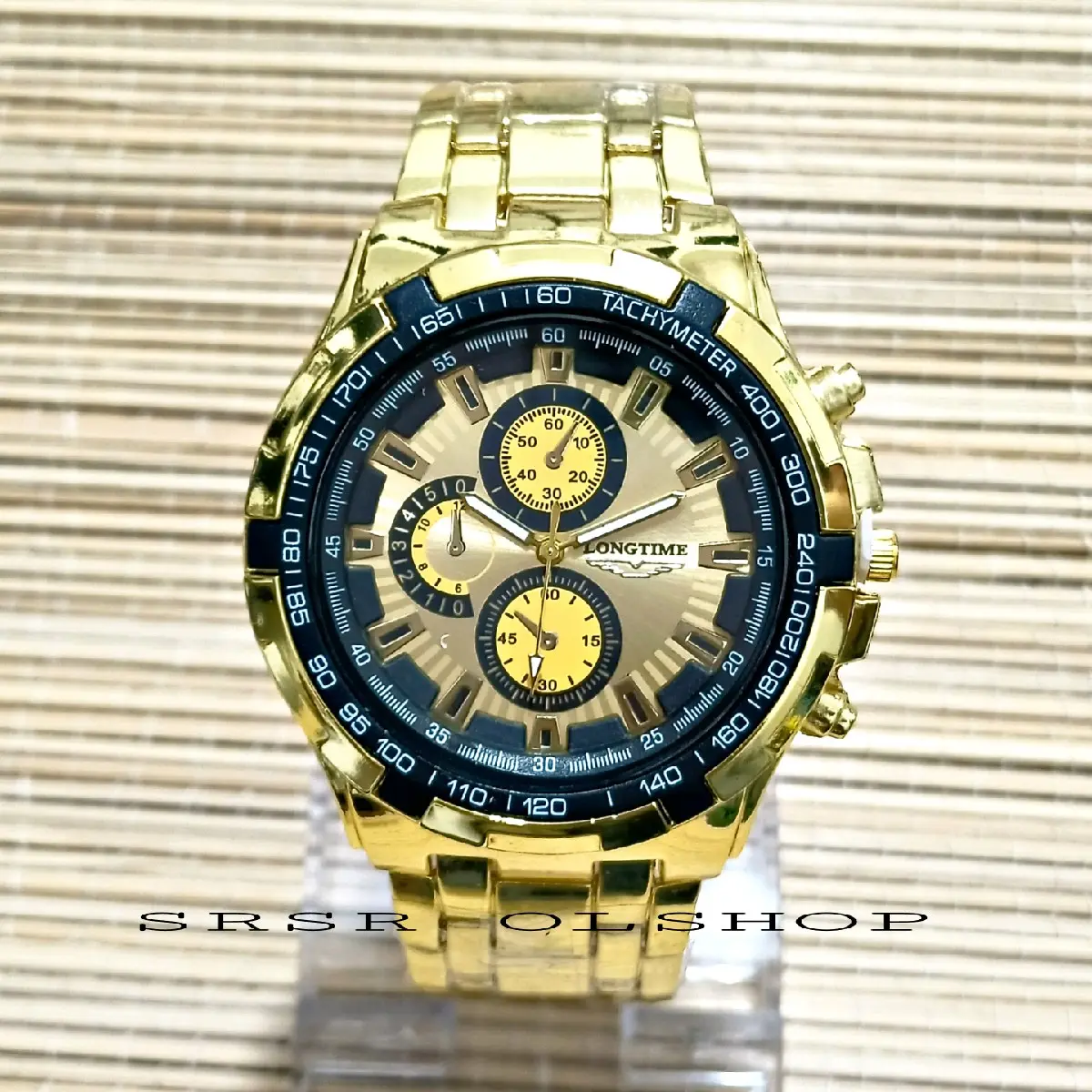Long Time Jam Tangan Pria Lt882 Gold Rantai Terlaris Jam Formal Casual ...