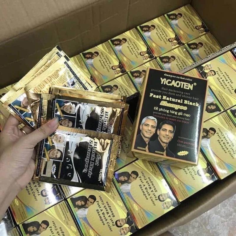 Hộp 10 Gói Dầu Gội Là Đen Lên Màu Hiệu Quả  1 hộp 10 gói  