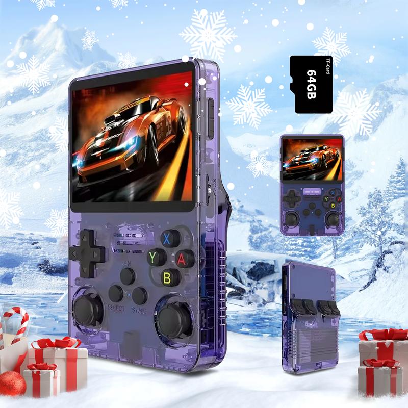 VELEC R36S Handheld Retro Game Console with 64G Built-in 15000+ Games,Emu ELEC system,3.5 in IPS Screen Built in 3000mAH Battery TF Card Preinstalled Gamess  #springtok 3