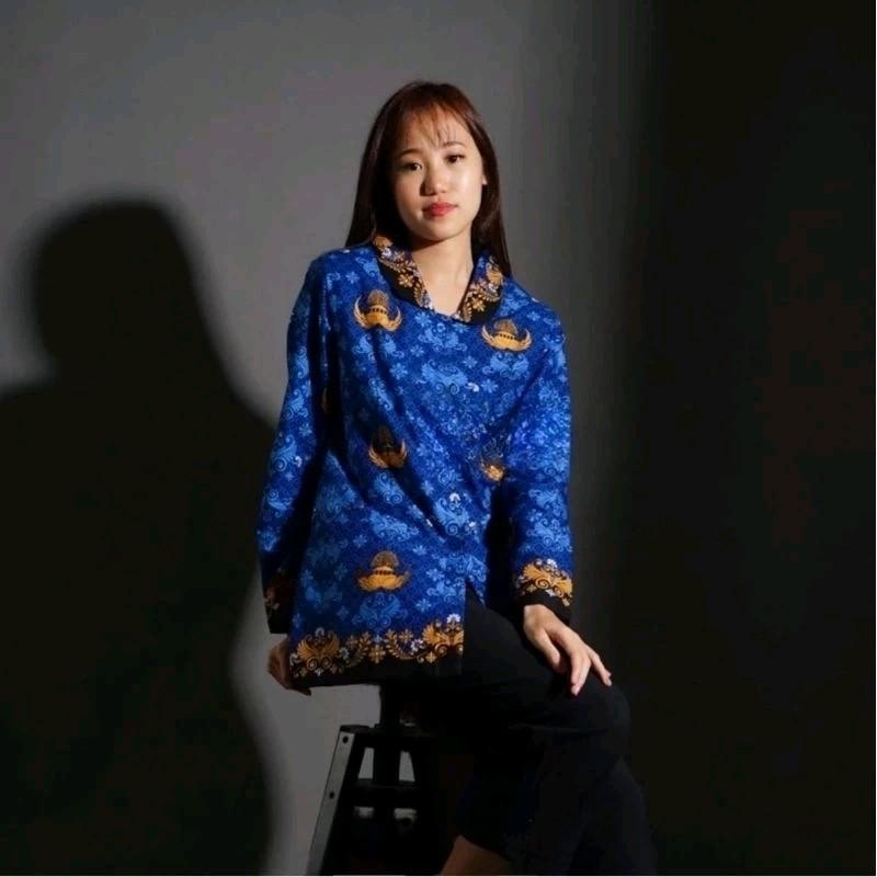 Korpri Wanita Blouse Terbaru Kain cotton 40s Full Furing 1