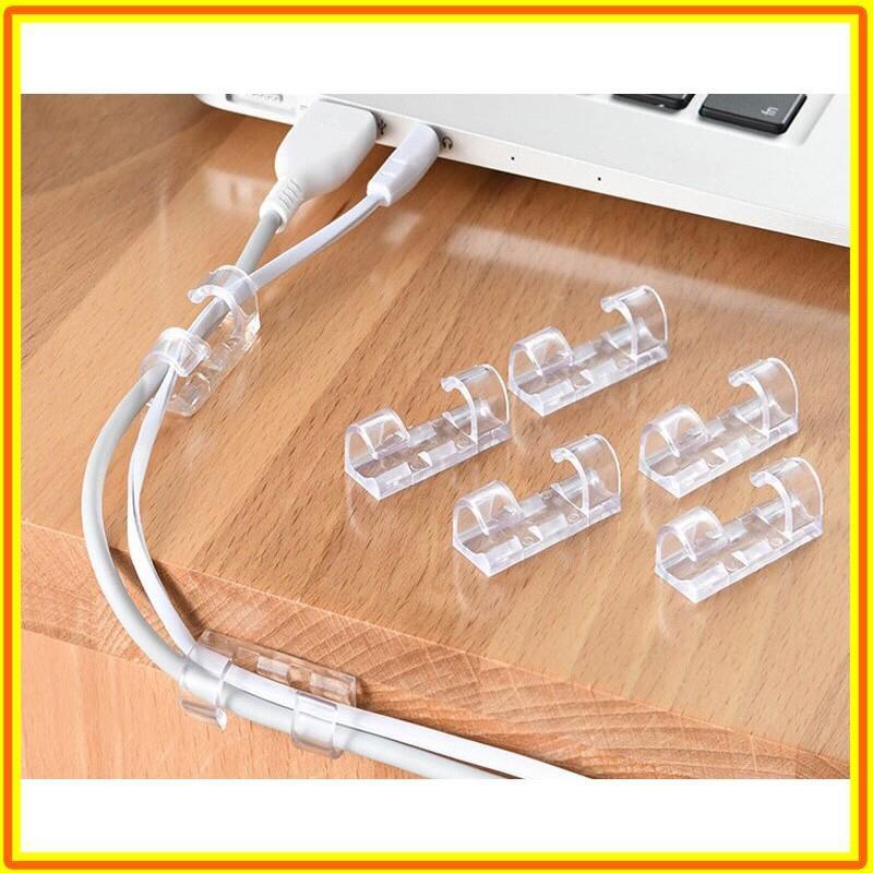 Bộ 20 miếng kẹp cố định dán tường đi dây điện,nẹp cố định đường dây điện