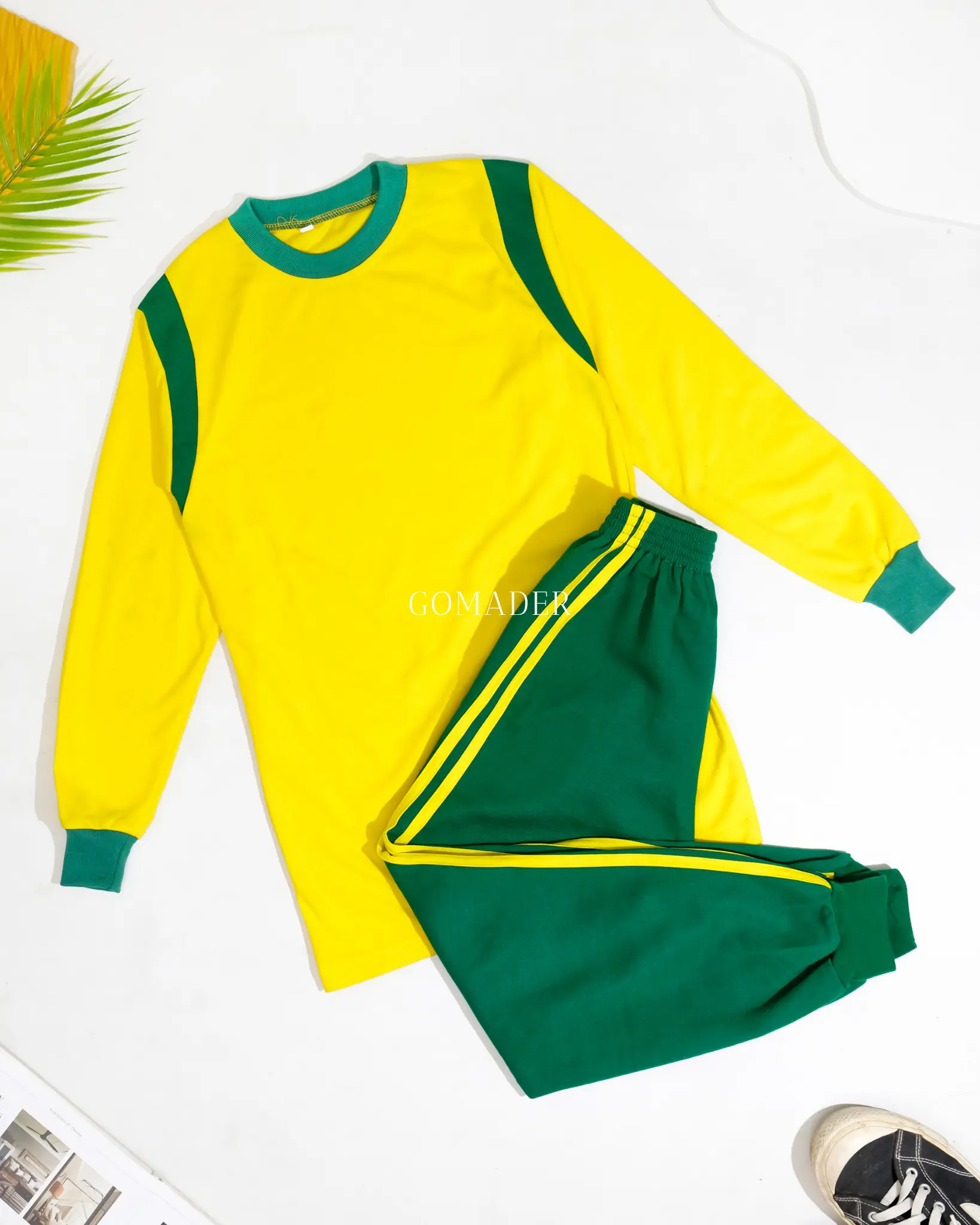 Baju Olahraga Anak Sekolah TK/SD Kuning Hijau Anak Baju
