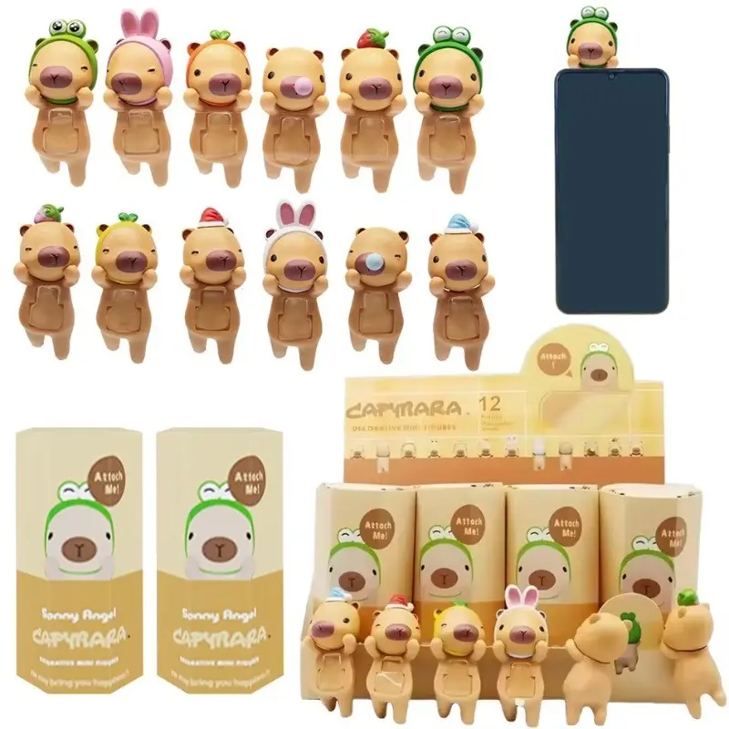 Sonny Angel Capybara Series Accessories Fashion Trendy Car Mobile Phone Ornaments Games Accessories Mini Anime Characters Children's Christmas Birthday Gift