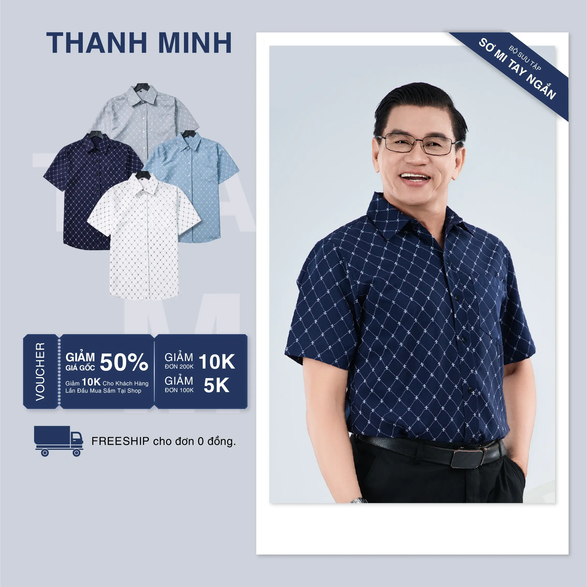 Áo Sơ Mi Trung Niên Ngắn Tay vải lụa cao cấp Tomen họa tiết Hoa nhỏ Menswear Ong