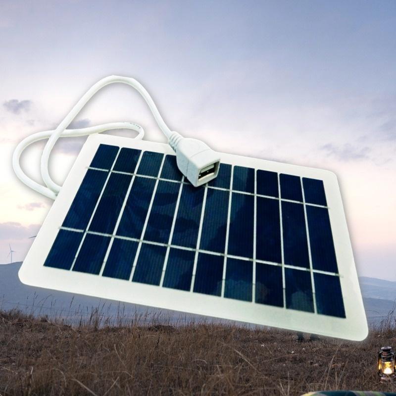 Hot New Recommend 2 W5v Solar Panel Battery Rechargeable Photovoltaic Panel USB Output Outdoor Mobile Phone Power decorations 6