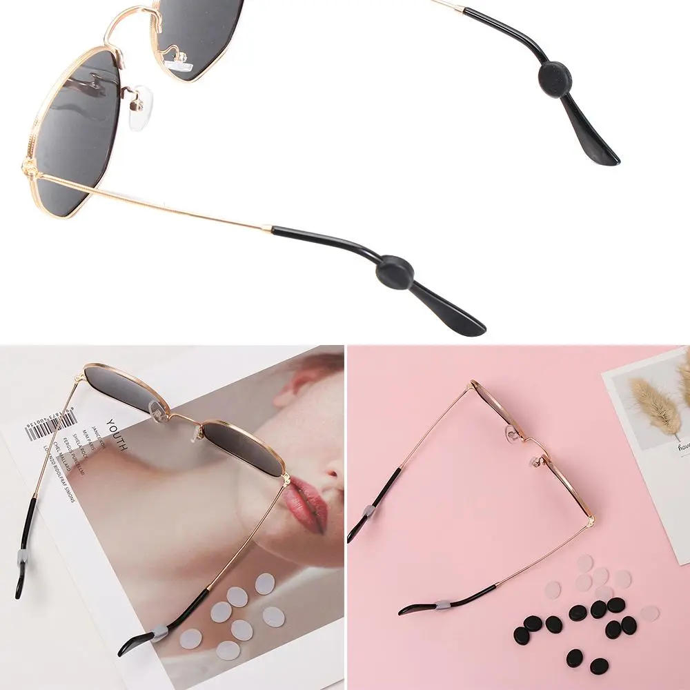 5 pairs Outdoor Soft Silicone Eyeglasses Accessories Sports Temple Tips Fixed Leg Grip Temple Holder Glasses Ear Hooks
