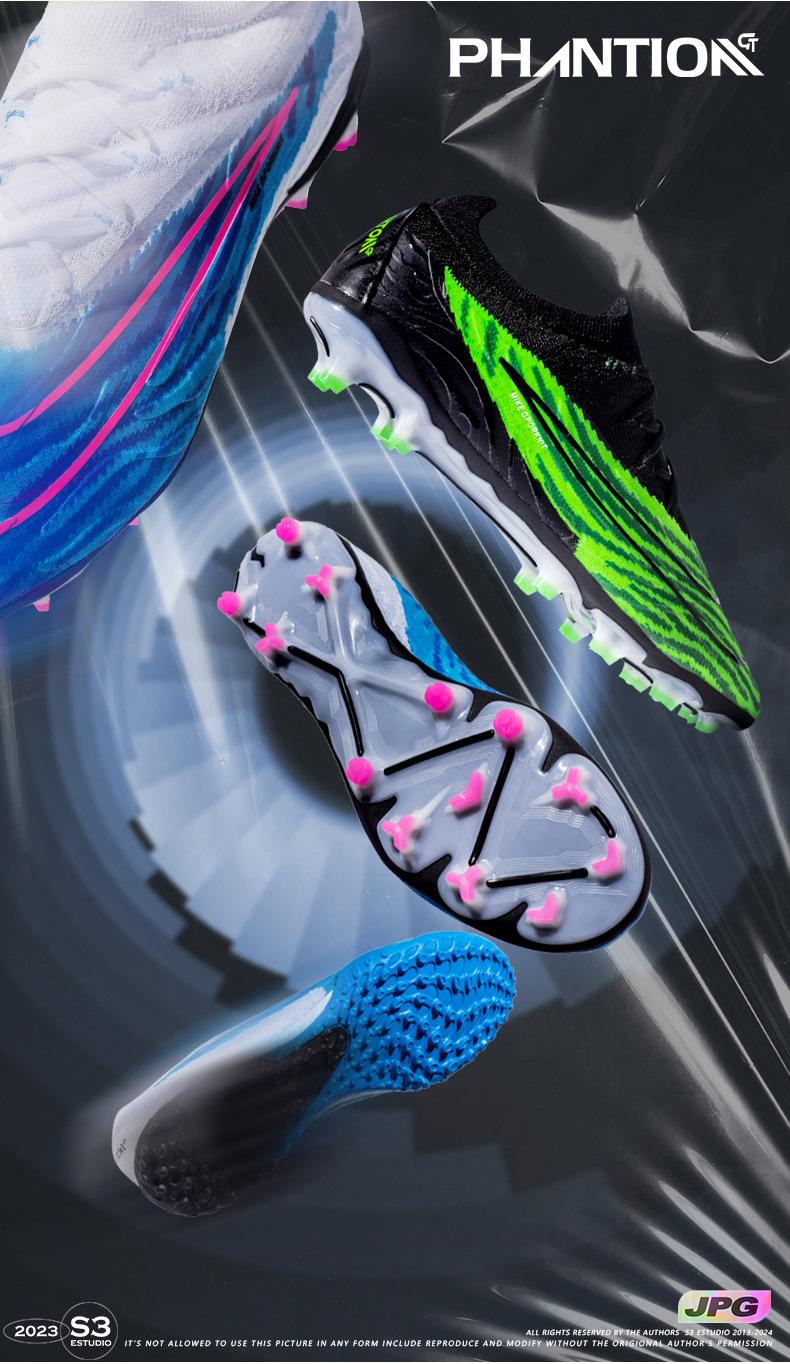 Product Introduction of In Stock Long Nail Broken Nail Football Boots Youth Soccer Shoes Men and Women Same Style More than Sneaker Human Made Sneakers Men and Women Soccer Shoes GT Soccer Shoes Outdoor Non-Slip Soccer Shoes Straight Hair 1