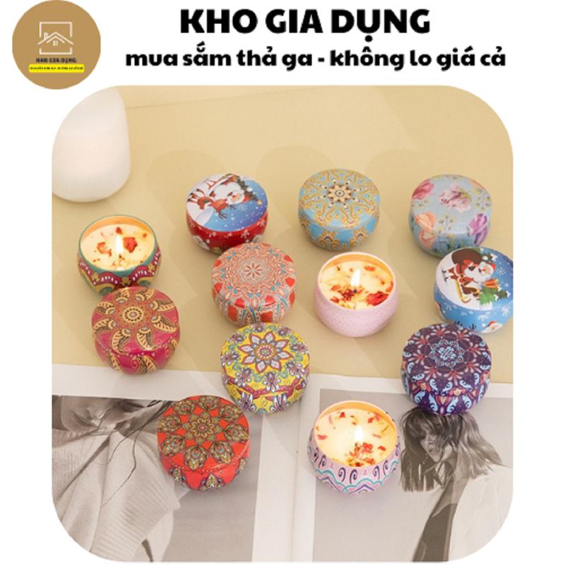 Nến Thơm Hoa Khô Tinh Dầu Thiên Nhiên Luxury, Hũ Sáp Thơm Không Khói Phong Cách Retro Hương Hoa Quả Decor Phòng Siêu Mê 88485