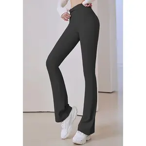[LADIES FASHION] Celana Olahraga Pilates Yoga High Waist Boot Cut Sport Legging 1158