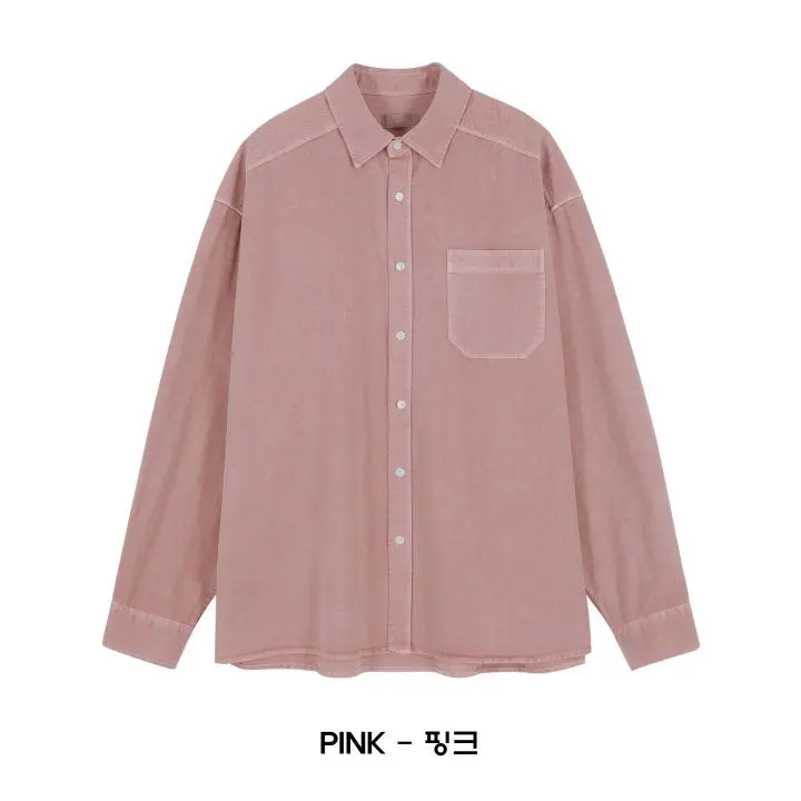 Asterr Long-Sleeve Pocket Shirt- Cotton
