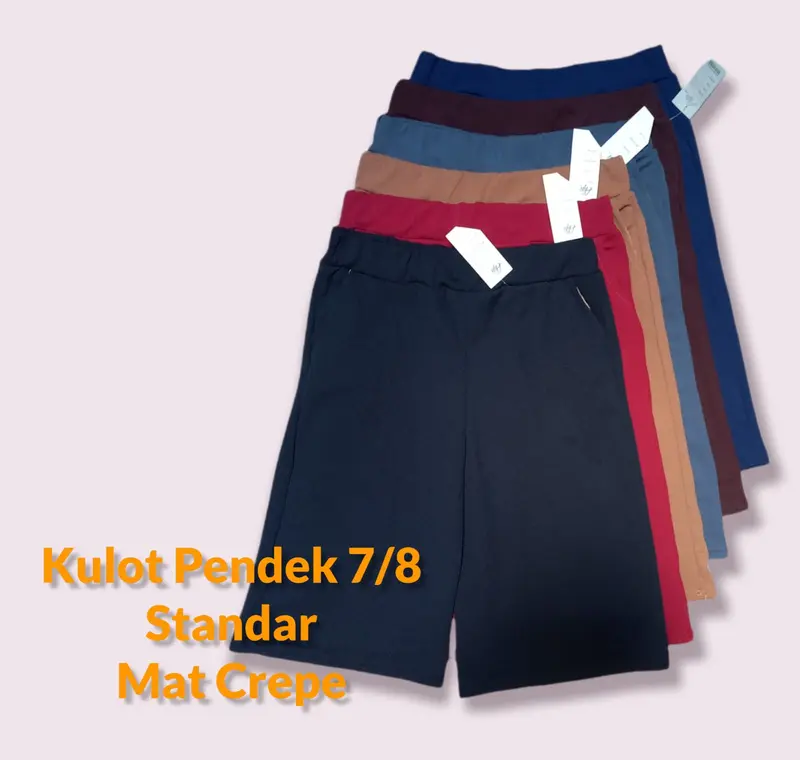 Promo 100 dapet 5 pcs!!! Celana Pendek Polos Jumbo // Celana Pendek Wanita dewas Sehari Hari termurah Kulot Crepe Santai Shorts Harian 0