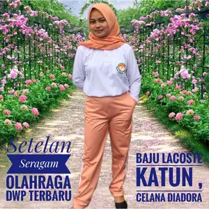Setelan Seragam Olahraga DWP (Dharmawanita Persatuan) | Seragam Olahraga DWP Terbaru Warna Peach | Olga Premium dan Termurah