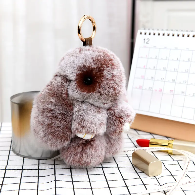 [BUNNY LULU] Thỏ nhồi bông đáng yêu lông dài, mịn. Móc Chìa Khoá , Tag túi xách thỏ bông lông dài Hot Trending. Móc Khoá Nữ, Phụ kiện treo túi xách Nữ charm  labubu Móc Khóa Women 6