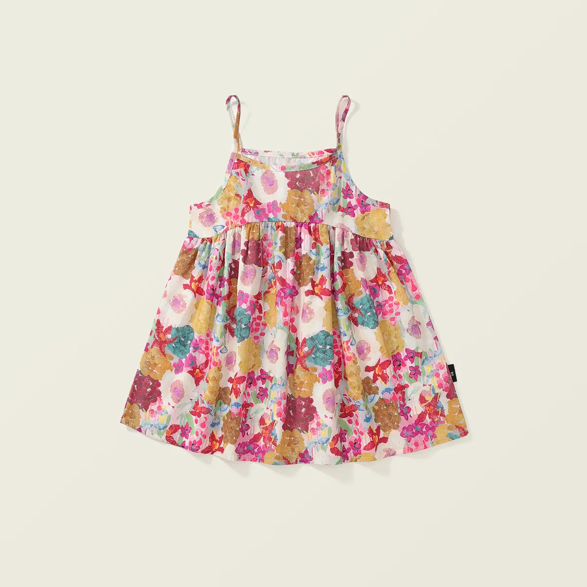 1 Piece Young and Little Girls Suspender Skirt Spring and Summer New Children's Sweet Style Cotton Floral Dress long  frock