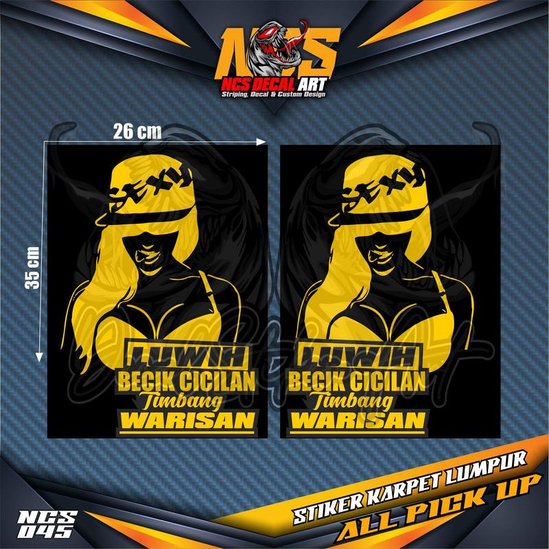 Sticker Karpet Truck /Sticker Karpet Keren Kata Kata Buat Semua Jenis Truck Canter Ragasa elf pick Up dll 3