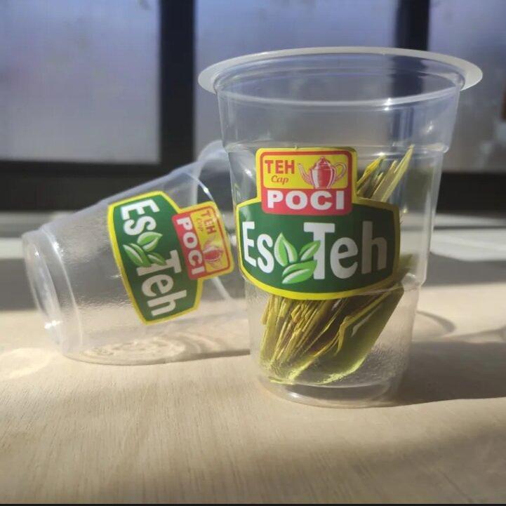 SRTIKER Stickers Teh poci isi 100pcs /500pcs MINUMAN 2