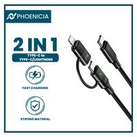 Gambar Phoenicia Kabel Data Dynamic Series Fast Charging 2 In 1 66W USB-C To Type-C+IP - 2 in 1 66w dari iLeaderOfficialStore Kab. Tangerang 1 Tokopedia
