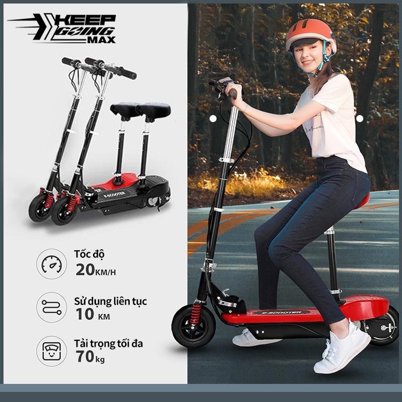 Xe scooter điện gấp bánh lớn có phanh tay 6.5inch Pin axit chì 15km/lần sạc tải trọng 100kg