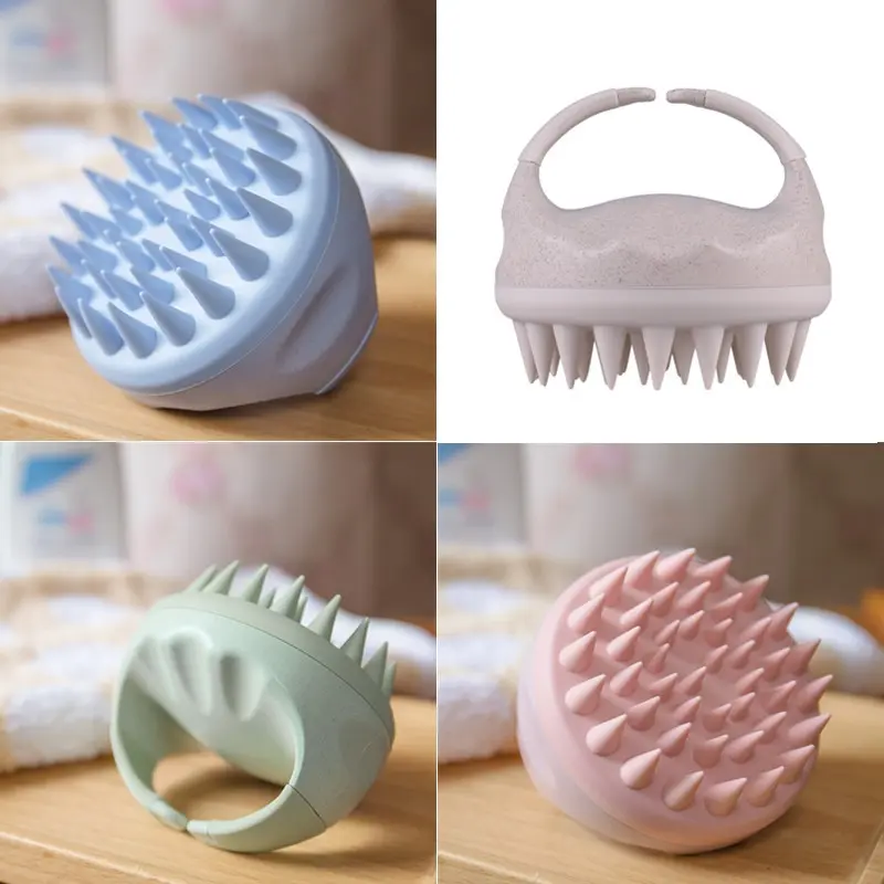 Silicone Hair Brush Shampoo Brush Scalp Massager Comb Head Body Massage Scrubber
