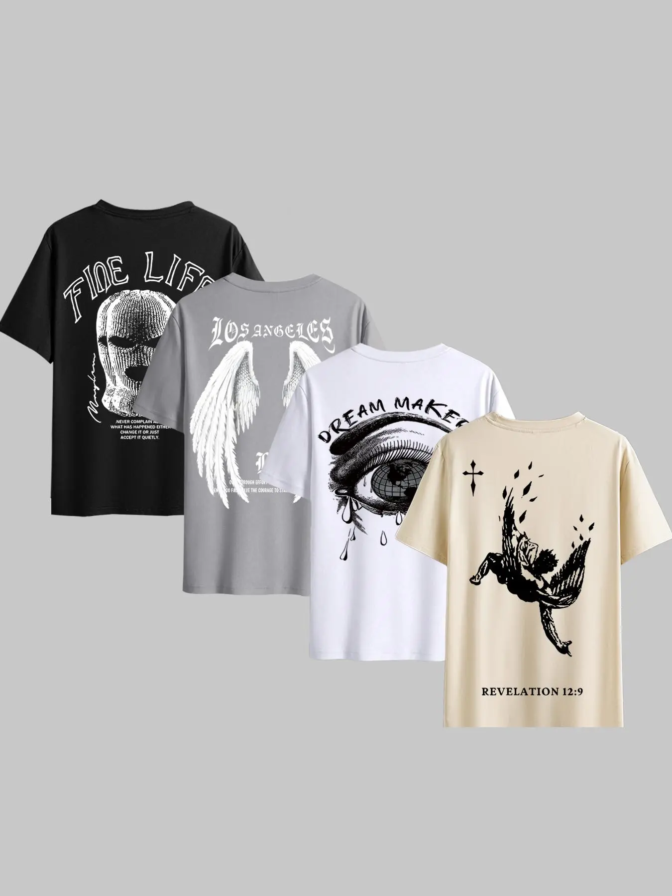 Men's Letter Graphic Round Neck Tee, Street Fashion Short Sleeve T-shirt for Summer, Casual Comfy Men's Tops for Daily Wear